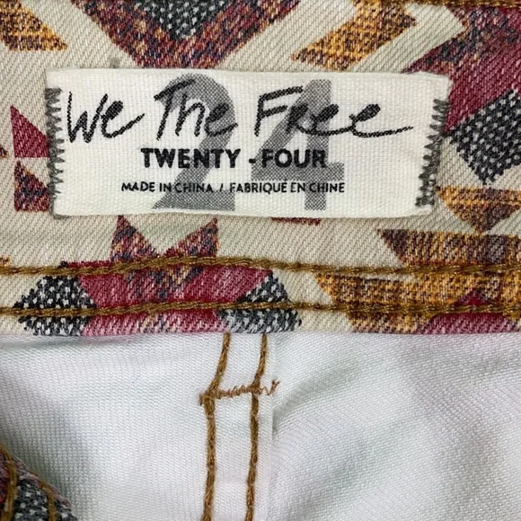 Free People Wild Child Southwest Print Skinny Jeans - Picture 11 of 14